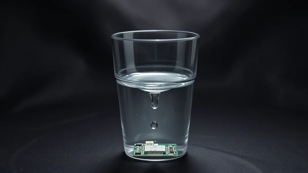 Illustration: A transparent glass envelope representing a secure connection cracks open to reveal a small, leaking water vessel inside.